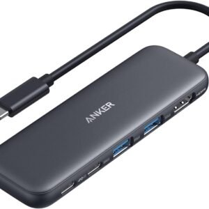 Anker USB C Hub, 5-in-1 USBC to HDMI Splitter with 4K Display, 1 x Powered USB-C 5Gbps & 2×Powered USB-A 3.0 5Gbps Data Ports for MacBook Pro, MacBook Air, Dell and More