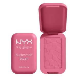 NYX PROFESSIONAL MAKEUP Buttermelt Powder Blush, Fade and Transfer-Resistant Blush, Up to 12HR Make Up Wear, Vegan Formula – For The Butta