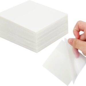 6Pack Transparent Sticky Notes, Clear, 3’’ x 3’’ Translucent, Waterproof See Through, 300 Sheets