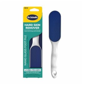 Dr. Scholl’s Hard Skin Remover Nano Glass Foot File – Foot Callus Remover, Durable Foot Scrubber, Dead Skin Remover, Hygienic Pedicure Tool, Long Lasting Foot Buffer, Soft Smooth Feet