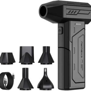 Compressed Air Duster,130000RPM Super Power Cordless Air Duster,Rechargeable Brushless Blower,3 Gear Adjustable Mini Blower with LED Light,Dust Remover for Computer/House/Outdoor/Car