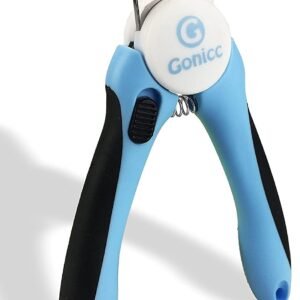 gonicc Dog & Cat Pets Nail Clippers and Trimmers – with Safety Guard to Avoid Overcutting, Free Nail File, Razor Sharp Blade – Professional Grooming Tool for Pets