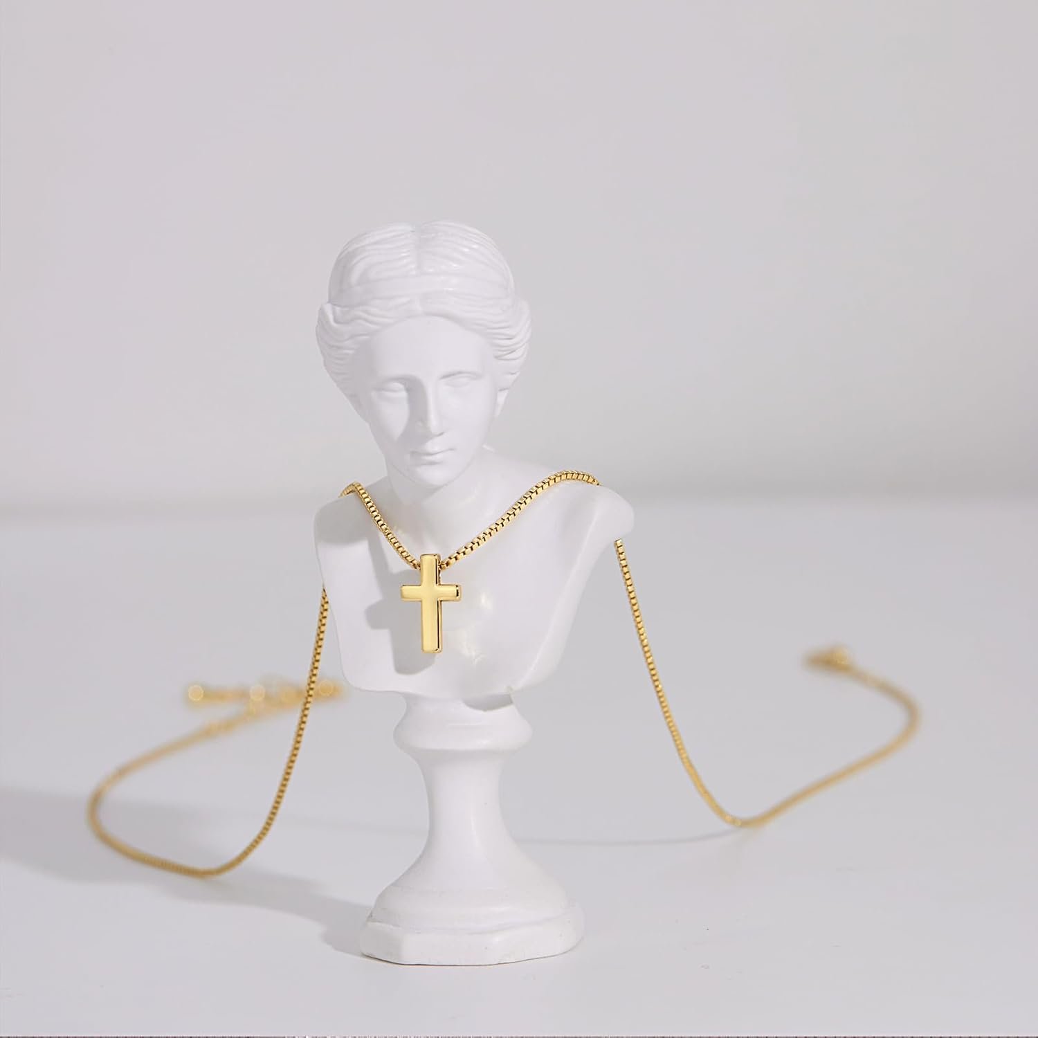 Easter Basket Stuffer Cross Necklace for Women Girls, Dainty 14K Gold Silver Plated Cross Choker Jewelry Non Tarnish Waterproof Cute Simple Small Necklace Christian Baptism Religious Faith Jewelry Gifts - Image 9