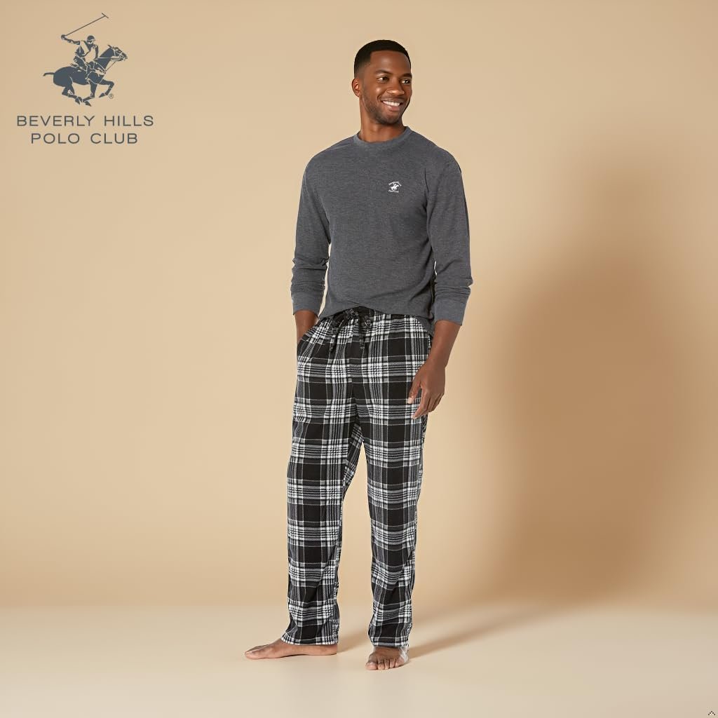 Beverly Hills Polo Club Men's Beverly Hills Polo Polar Fleece Set W/Ls Thermal Top - Image 4