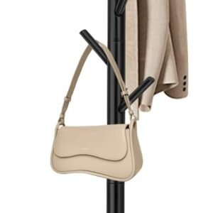 Coat Rack, Freestanding Coat Rack with 8 Hooks and 3 Adjustable Size Tree Coat Racks for Bedroom, Hallway, Entrance, Office, for Hats, Coats, Scarves, Handbags