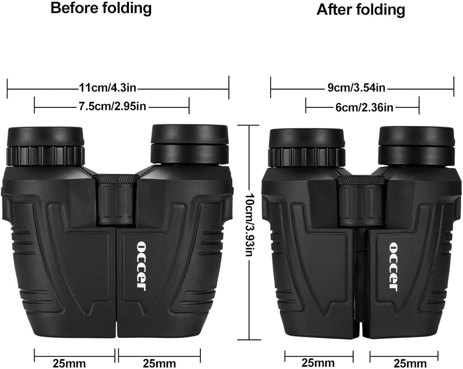 Occer 12x25 Compact Binoculars for Adults and Kids, Large Eyepiece Waterproof Binocular with Low Light Vision,High Powered Easy Focus Binoculars for Bird Watching,Outdoor Hunting,Travel,Sightseeing - Image 8