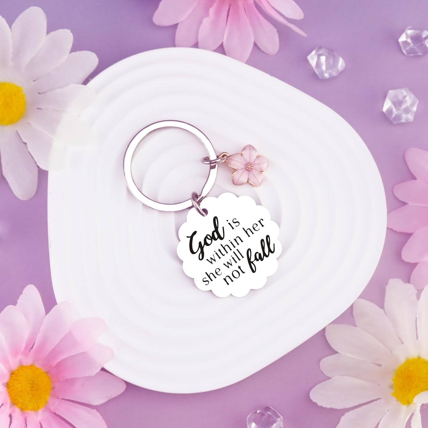 Christian Gifts for Women Inspirational Bible Verse for Friends Teen Girl Christian Keychain Spiritual Gifts Religious Biblical for Women Faith Based Gift Bible Accessories - Image 3