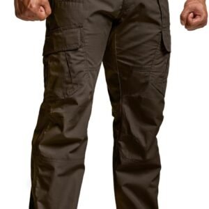 CQR Men’s Tactical Pants, Water Resistant Ripstop Cargo Pants, Lightweight EDC Work Hiking Pants, Outdoor Apparel