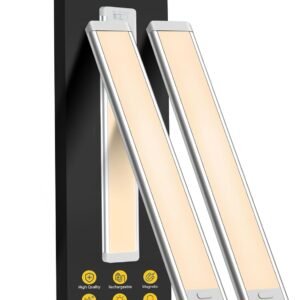 10inch Under Cabinet Lighting, 2 Pack Rechargeable Motion Sensor Light Indoor, 5 Levels Dimmable Magnetic Closet Lights, Wireless Under Counter Lights for Kitchen, Stairs