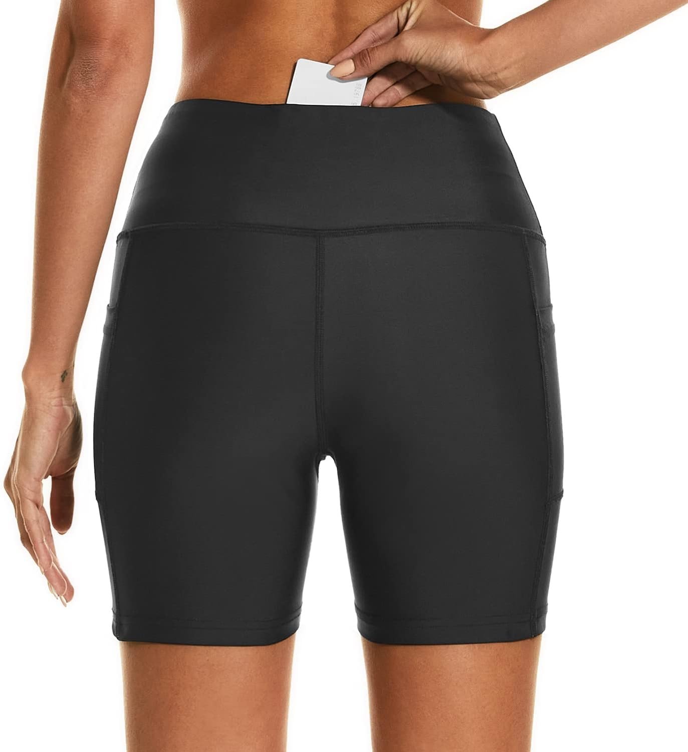 HODOSPORTS Women's 3''/5''/7''/9''/12'' Swim Board Shorts UPF50+ High Waisted Quick Dry Swimsuit Bottoms with Pockets Liner - Image 4