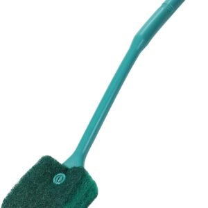 AQUANEAT Fish Tank Cleaning Tools, Aquarium Double Sided Sponge Brush, Algae Scraper Cleaner with Long Handle