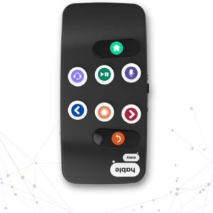 Hable Easy Smartphone Remote for Visually Impaired Seniors: Large Button Interface, Bluetooth, Compatible with All Phones & Tablets, Supports VoiceOver & TalkBack