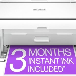 HP DeskJet 2855e Wireless All-in-One Color Inkjet Printer, Scanner, Copier, Best-for-home, 3 month Instant Ink trial included. This printer is only 2.4 ghz capable. AI-enabled (588S5A)