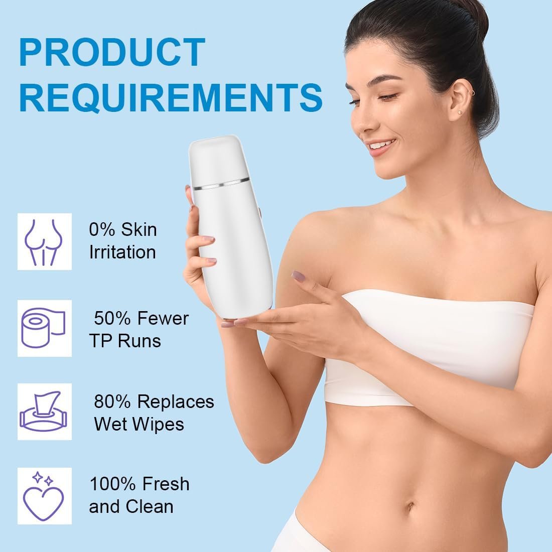 Portable Bidet for Travel 400ml Upside Down Peri Bottle Sprayer Handheld for Postpartum Perineal Care Hemorrhoid Treatment - Image 3