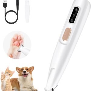 Mcbazel Pet Micro Precision Trimmer, Multifunctional Pet Hair Trimmer Waterproof Rechargeable Shaver with LED Light for Paws Eyes Ears Face Buttocks for Small Dogs and Cats，50dB Quiet Shave.