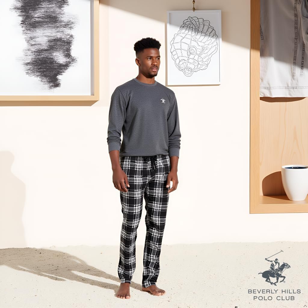 Beverly Hills Polo Club Men's Beverly Hills Polo Polar Fleece Set W/Ls Thermal Top - Image 3