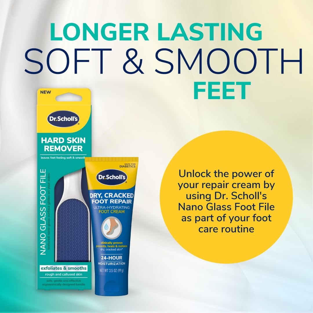 Dr. Scholl's Hard Skin Remover Nano Glass Foot File - Foot Callus Remover, Durable Foot Scrubber, Dead Skin Remover, Hygienic Pedicure Tool, Long Lasting Foot Buffer, Soft Smooth Feet - Image 10