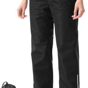 iCreek Women’s Waterproof Rain Pants Packable Hiking Pants Over Pants Windproof Lightweight for Outdoor Hiking Golf Fishing