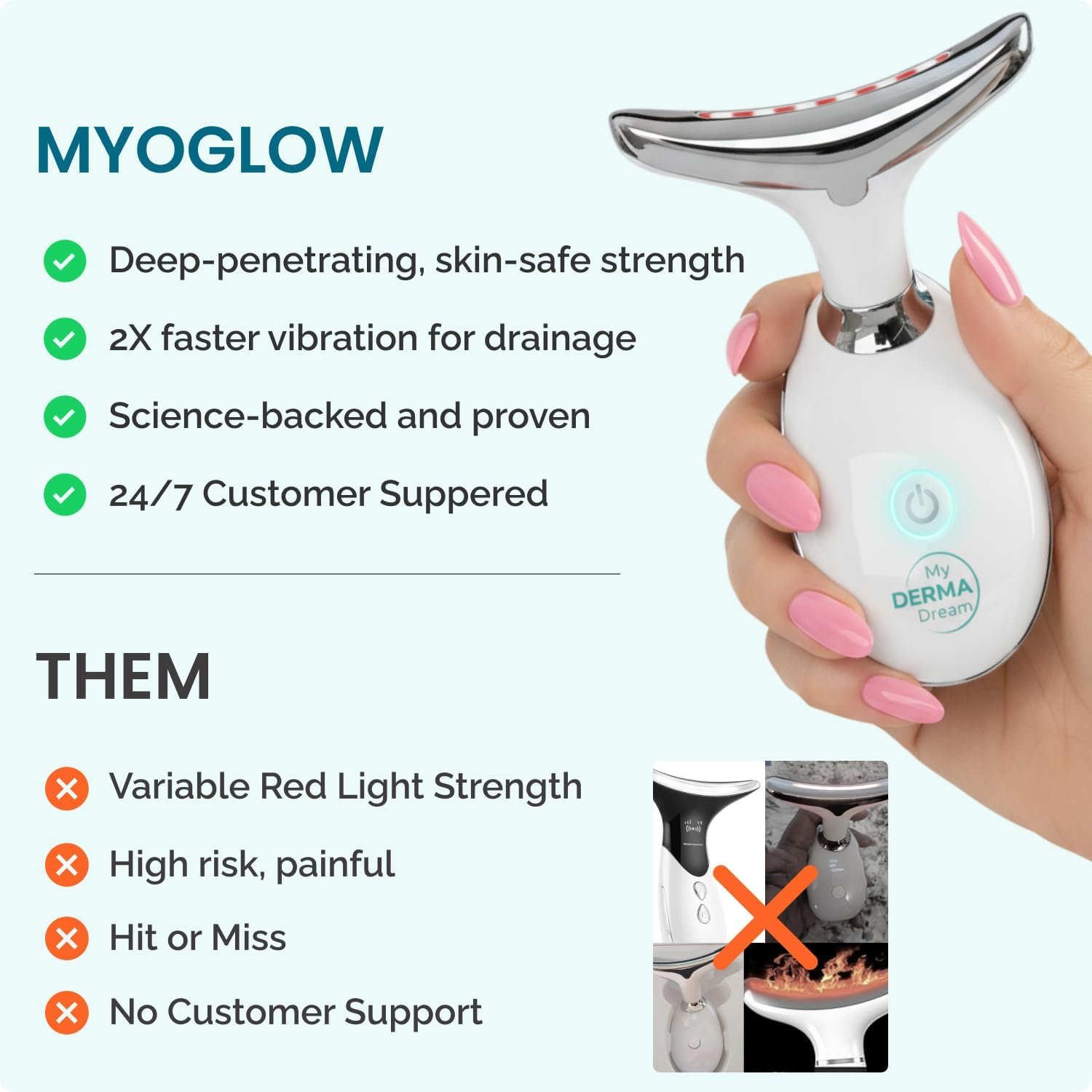MyDermaDream MyoGlow & Niacinamide Serum & NoTox Serum - Total Body Skin Tightening and Lifting Device for Face, Neck, Arms, and Legs - Image 9