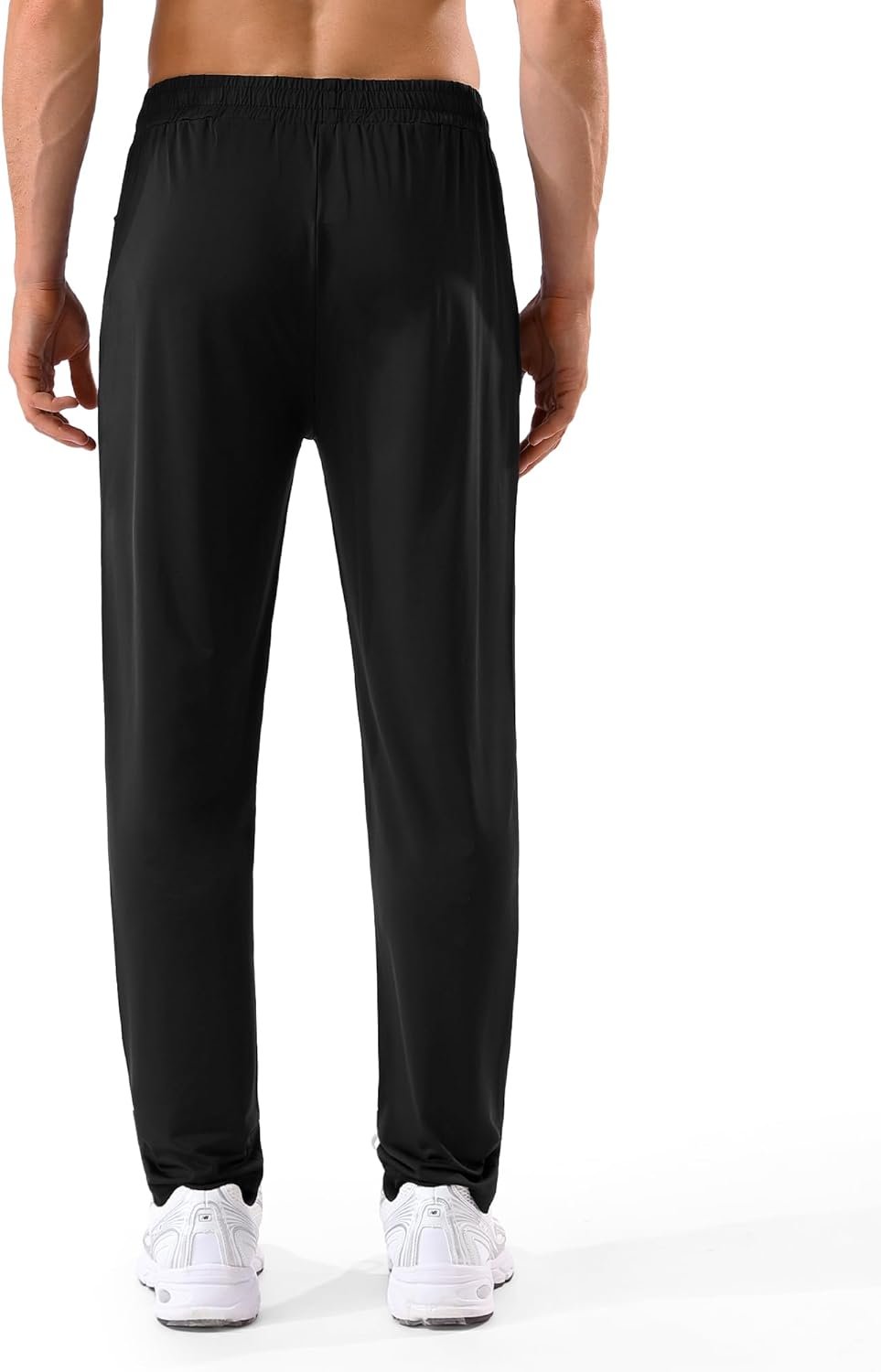 5 Pack Men's Sweatpants with Zipper Pockets Stretch Lightweight Athletic Track Activewear Pants for Men Joggers - Image 3