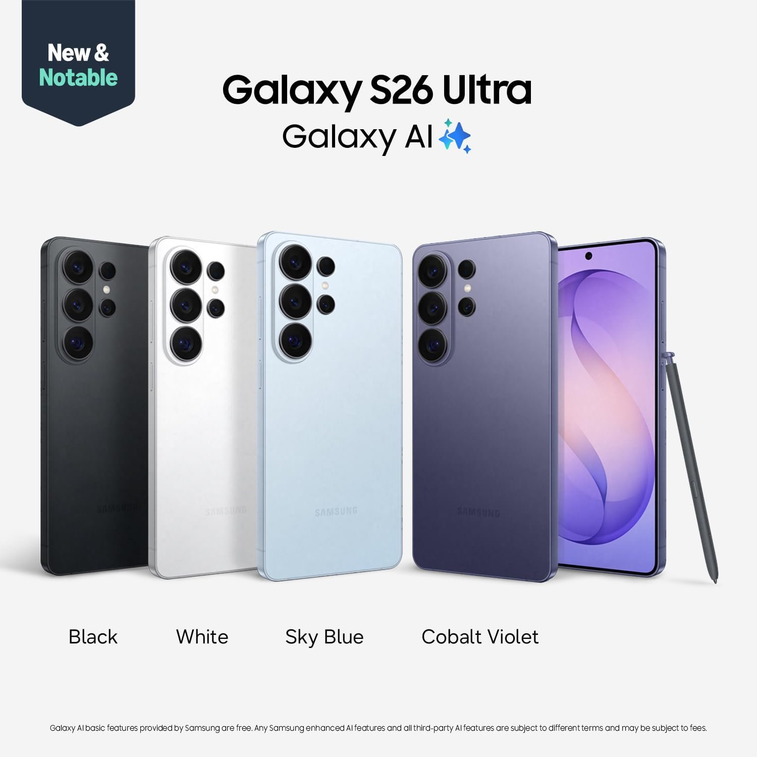 Samsung Galaxy S26 Ultra, Unlocked Android Smartphone + $200 Gift Card, 512GB, Privacy Display, Galaxy AI, AI Camera, Super Fast Charging 3.0, Durable Battery, 2026, US 1 Year Warranty, Black - Image 2