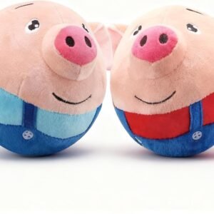 Interactive Dog Toys, Active Moving Pet Plush Toy, 2026 Upgraded Rechargeable Squeaky Dog Ball Toy with Recording Sound, Washable Cartoon Pig Plush Toy for Dogs Puppies (2 PCS)