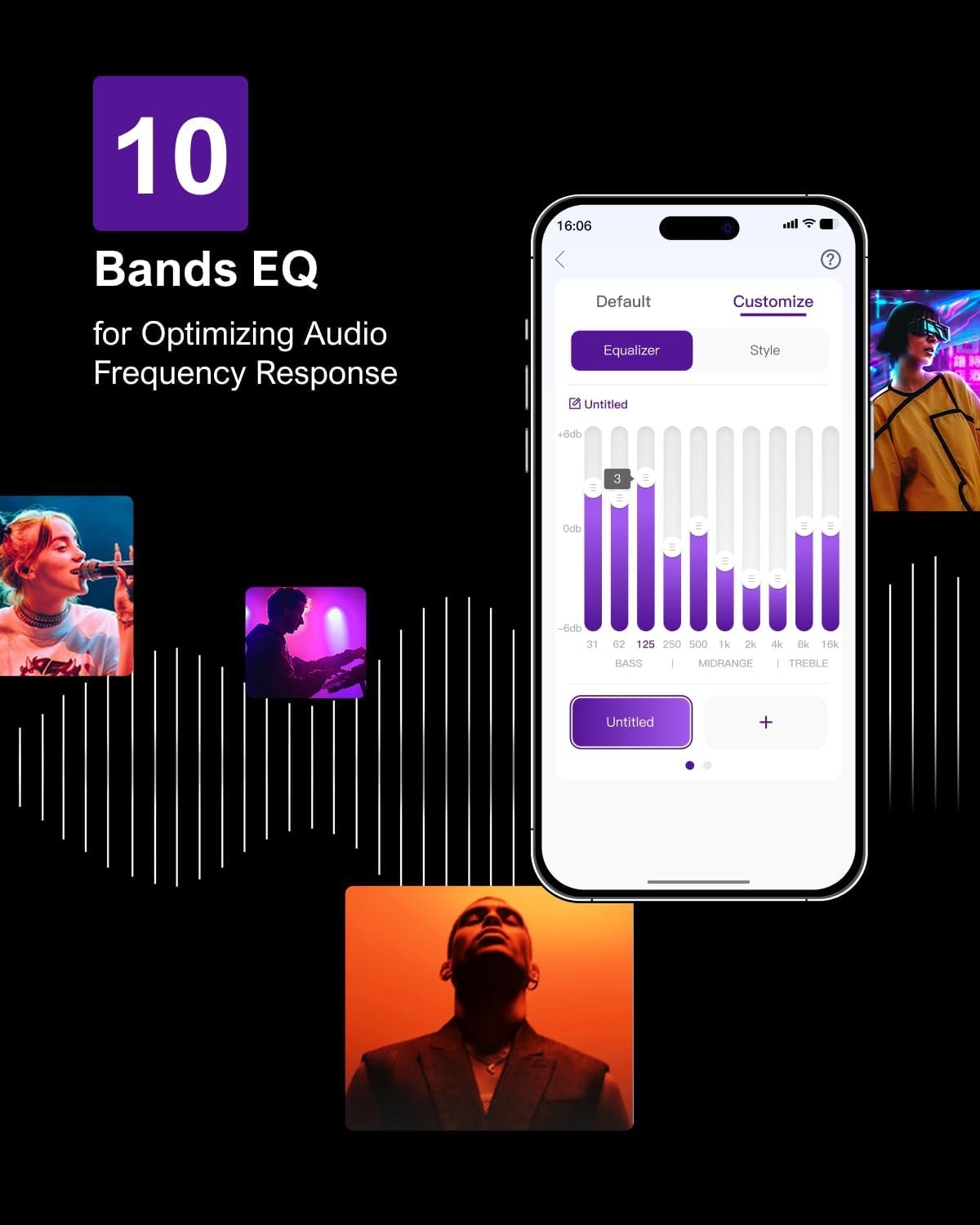 ULTIMEA 7.1ch Sound Bar with Subwoofer, Virtual Surround Sound System for TV, Sound Bar for Smart TV with 4 Surround Speakers, Peak Power 330W, TV Soundbar with App Control, Opt/AUX/BT, Aura A40 - Image 4