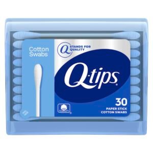 Q-tips Swabs Travel Pack,30 Count, Pack of 1 blue