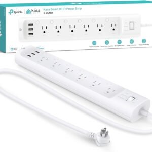 Kasa Smart Plug Power Strip HS300, Surge Protector with 6 Individually Controlled Smart Outlets and 3 USB Ports, Works with Alexa & Google Home, No Hub Required