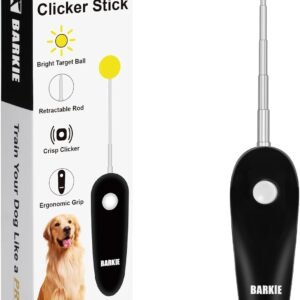 Dog Training Clicker with Target Stick – Portable & Retractable Trainer with Comfortable Handle and Bright Target Ball – Dog Agility Training Aids, Essential Tools & Equipment for Puppies, Cats & Pets