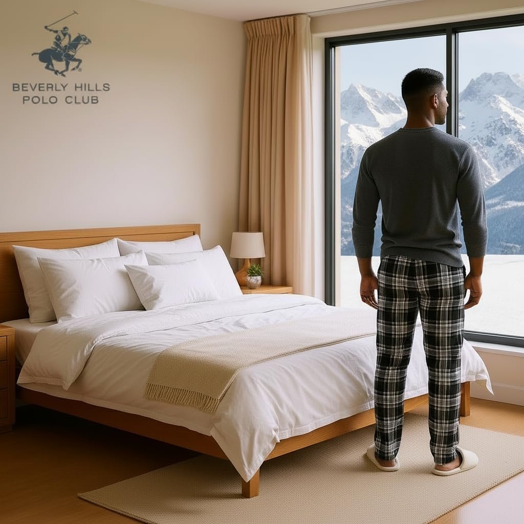 Beverly Hills Polo Club Men's Beverly Hills Polo Polar Fleece Set W/Ls Thermal Top - Image 5