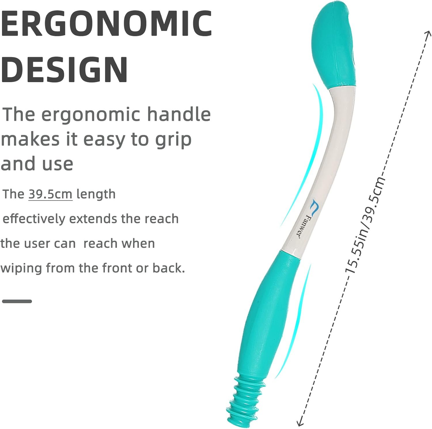 Fanwer Toilet Aids Tools,Long Reach Comfort Wipe,Extends Your Reach Over 15" Grips Toilet Paper or Pre-Moistened Wipes - Image 4