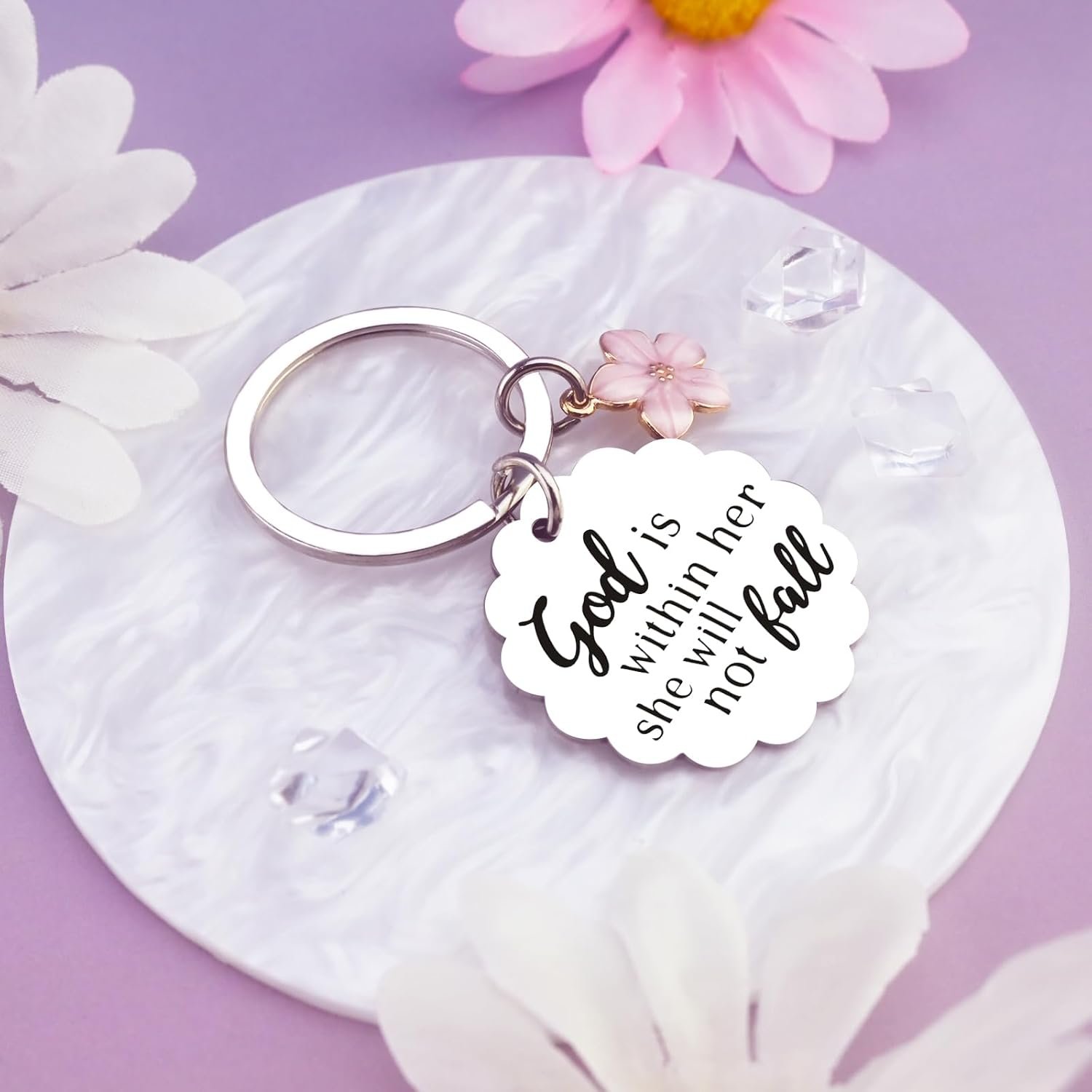 Christian Gifts for Women Inspirational Bible Verse for Friends Teen Girl Christian Keychain Spiritual Gifts Religious Biblical for Women Faith Based Gift Bible Accessories - Image 5