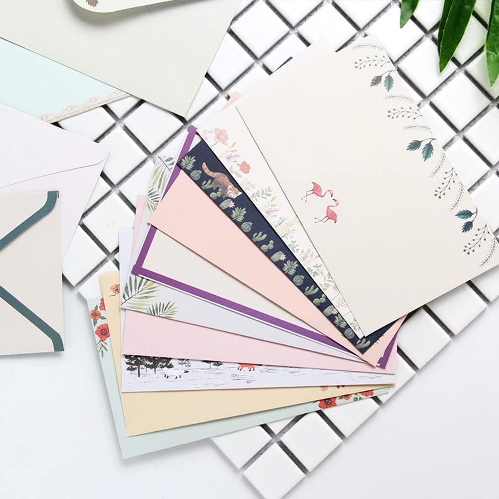 81pcs Stationary Paper and Envelopes Set, Contain 54 stationery paper and 27 envelopes, writing paper stationery set, 9 Different Style - Image 4