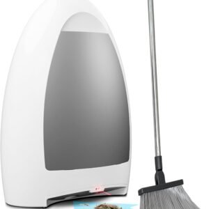 EyeVac Home Touchless Vacuum Automatic Dustpan – Great for Sweeping Pet Hair Food Dirt Kitchen – Ultra Fast & Powerful, No More Bending Down, Bagless, Corded, Automatic Sensors, 1000 Watt (White)