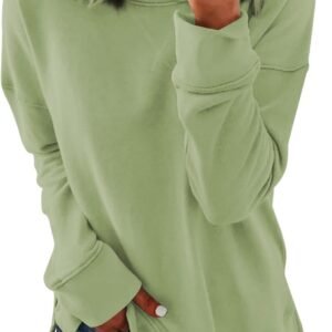 Dokotoo Women’s Casual Crew Neck Sweatshirt Loose Soft Long Sleeve Pullover Tops