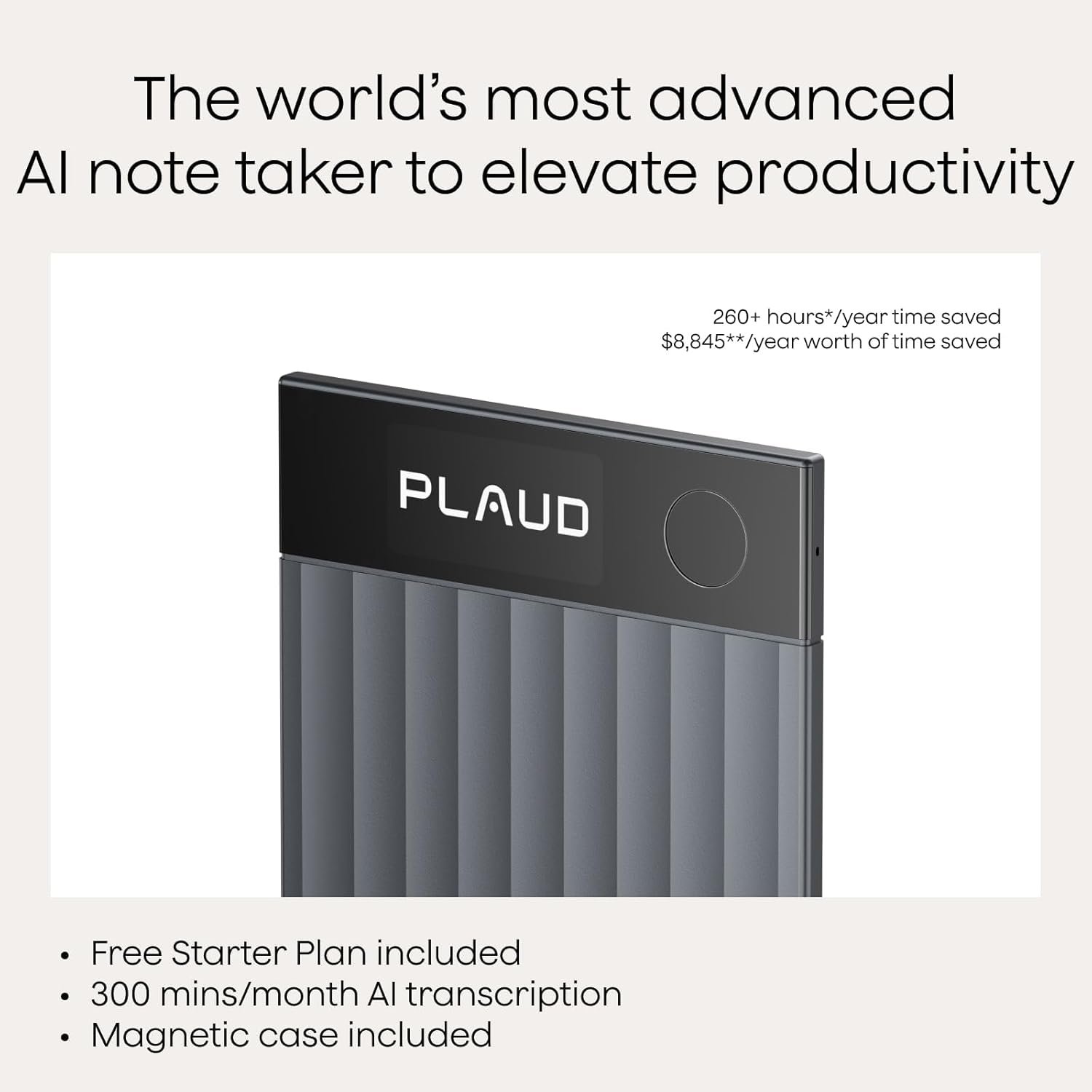 Plaud Note Pro AI Voice Recorder, Transcribe & Summarize with AI, App Control, Note Taker for Meetings & Calls, Supports 112 Languages, Ultra-Slim w/InstantView Display, Case Included, Black - Image 10