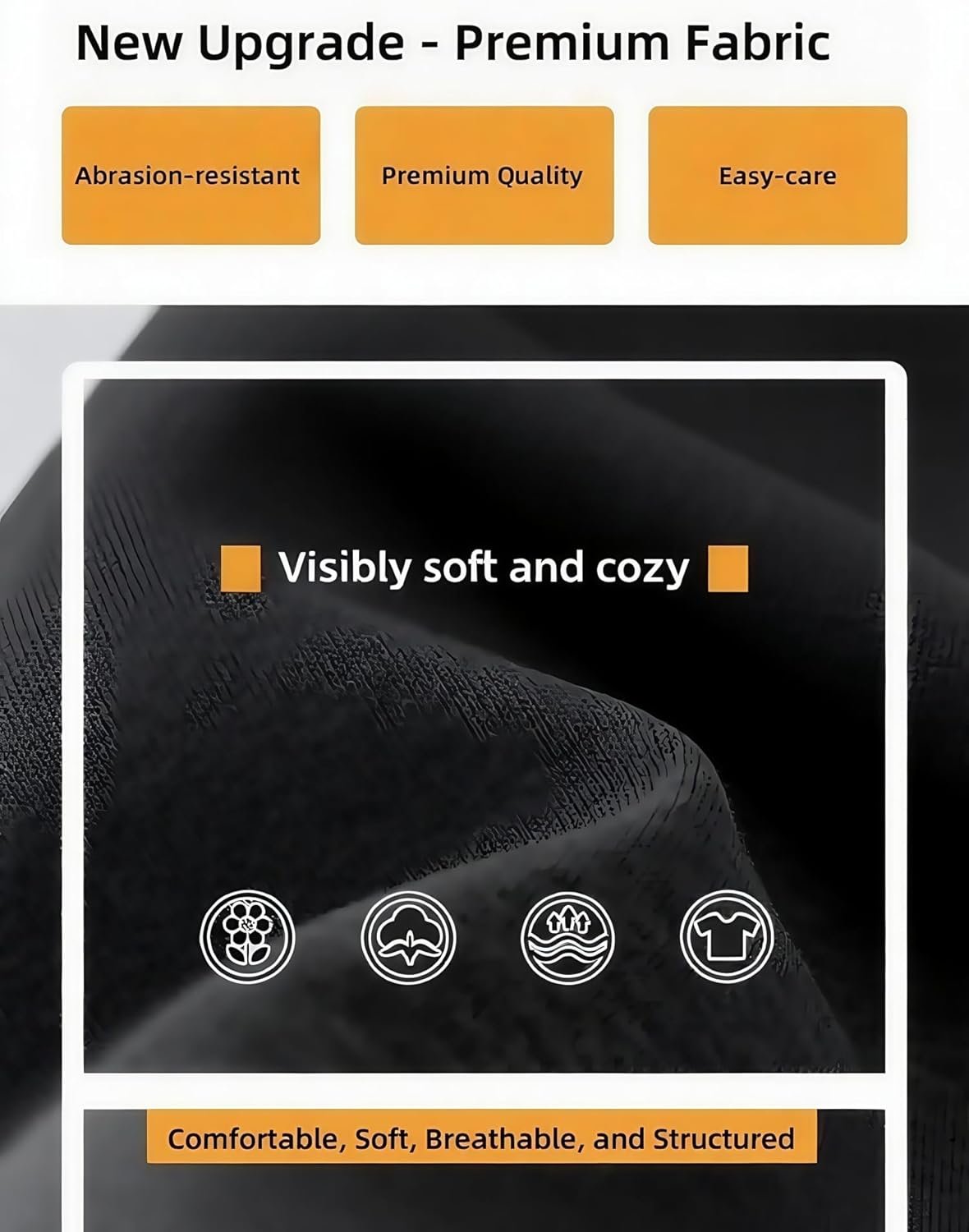 Men’s Baggy Sweatpants with Elastic Drawstring Waist, Breathable Wide-Leg Casual Loose Cotton Joggers Deep Pockets - Image 6