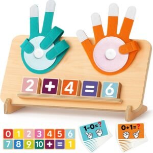 Montessori Educational Learning Toys for 3 4 5 Year Old Boys Girls Birthday Gifts, Toddler Preschool Learning Activities, Number Counting Blocks Toys for Kids, Math Manipulatives Counting Toy for 3-5