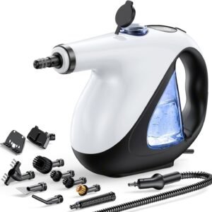 Handheld Steam Cleaner for Home 3s Instant Heat-Up No Need to Wait, Upgrade 2 LB Light Weight Easy Refill Portable Steamer Cleaner for Furniture Couch Grout Walls Kitchenware Cleaning