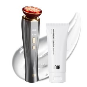 INIA 3-in-1 Skin Tightening Device True Beauty Glow Facial Massager Red Light Therapy for Face and Neck