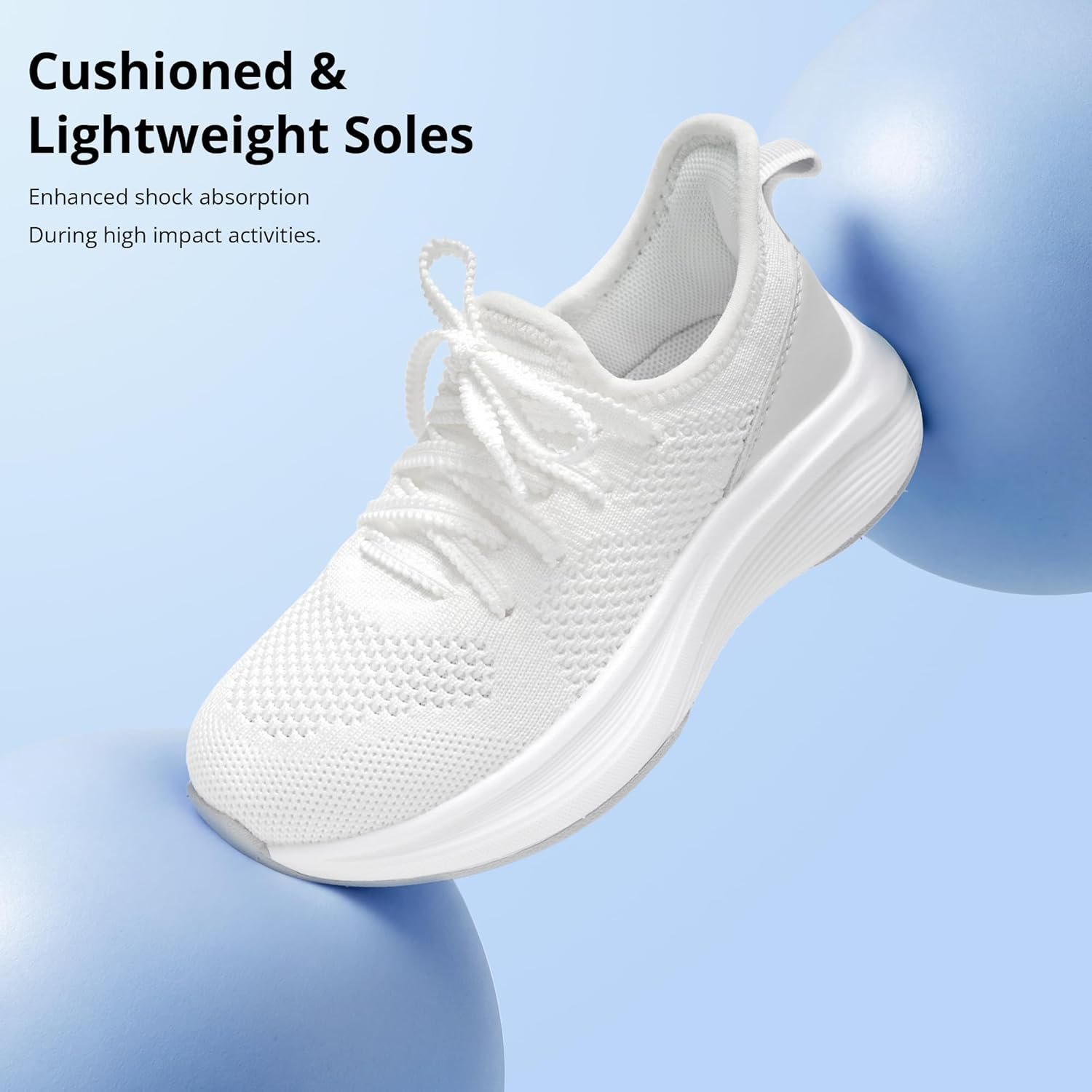 Stelle Girls Sneakers Kids Tennis Running Walking Shoes Slip-On Athletic Non Slip Lightweight Breathable Sport Shoes for Little/Big Kid - Image 5