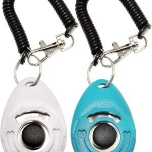 Chadou Training Clicker for Pet Like Dog Cat Horse Bird Dolphin Puppy with Wrist Strap, 2 Pack