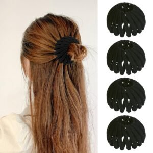 Bird Nest Magic Hair Clips – 2025 New Hair Accessories for Women Thick or Thin Hair, Expandable Hair Bun Makers Plastic Hair Barrettes Hair Scrunchies Lazy Birds Nest Plate Hairpin