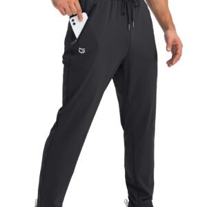 G Gradual Men’s Sweatpants with Zipper Pockets Tapered Joggers for Men Athletic Pants for Workout, Jogging, Running