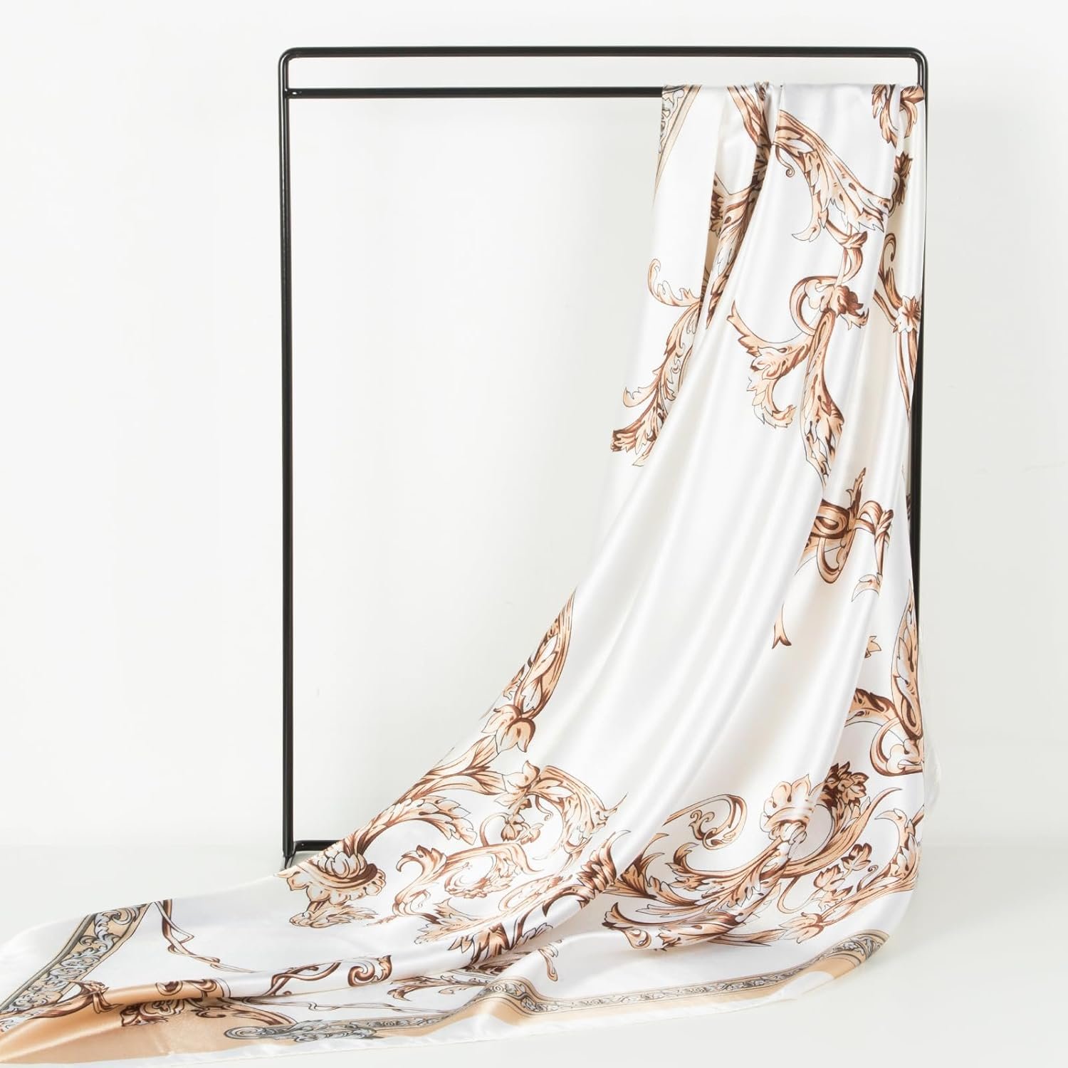 RIIQIICHY Head Scarf for Women Like Silk Scarf Hair Scarf Printed Square Scarf Bandanas for Women 35 Inches - Image 5