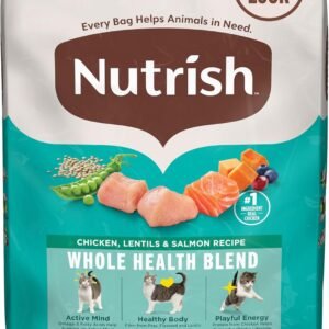 Nutrish Indoor Complete Chicken, Lentils & Salmon Recipe Dry Cat Food 14 lb. Bag, Packaging May Vary (Rachael Ray)