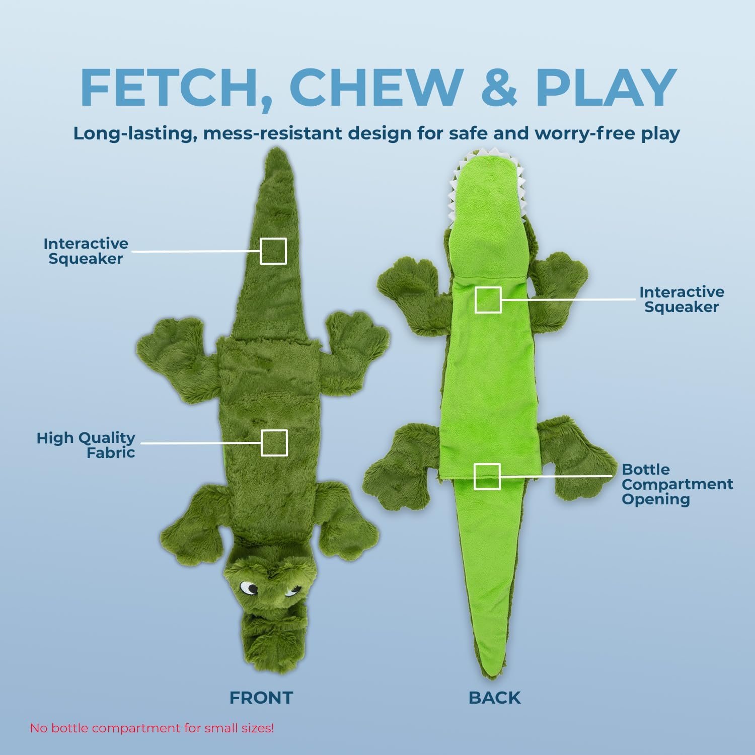 Best Pet Supplies Squeaky Dog Toys with Soft Durable Fabric for Small, Medium and Large Pets Interactive Toy for Indoor Play, Supports Active Biting and Play - 4 Figures, Small - Image 3