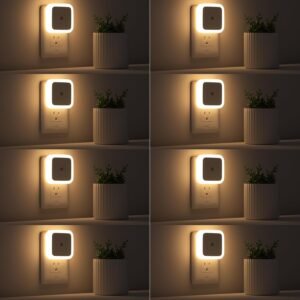 Sujeet Night Light, Night Lights Plug into Wall 8-Pack, Nightlight Plug in Night Light, Dusk to Dawn Night Lamp Led (Warm White)