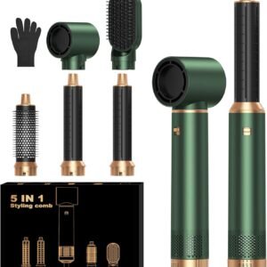 5 in 1 Blow Dryer Brush, Upgrade Hair Dryer Brush Set Negative Ion Air Styler Curling Wrap Air Curler, Hot Air Brush Curling Iron Hair Styling Tools As A Gift for Straight/Curl/Dry/Smooth